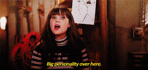 A girl advising she has a big personality